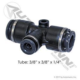 PLC Union Tee 3/8 X 3/8 X 1/4IN