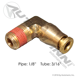 Brass PLC Male Elbow 3/16 X 1/8in