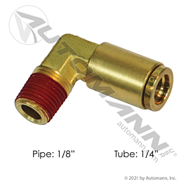Brass PLC Male Elbow 1/4 X 1/8in