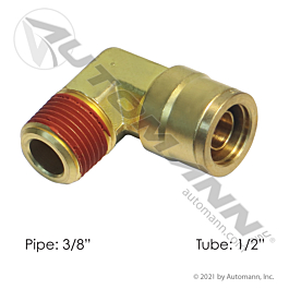 Brass PLC Male Elbow 1/2 X 3/8in