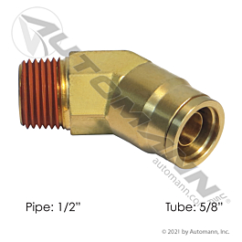 Brass PLC 45 Deg NS Elbow 5/8 X 1/2in
