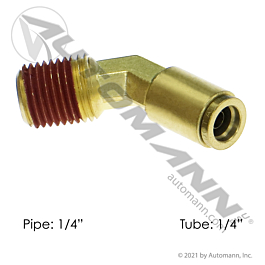 Brass PLC 45 Deg NS Elbow 1/4 X 1/4in