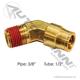 Brass PLC 45 Deg NS Elbow 1/2 X 3/8in