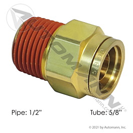 177.13B6810D - Brass PLC Male Connector 5/8 X 1/2in