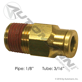 177.13B683A - Brass PLC Male Connector 3/16 X 1/8in