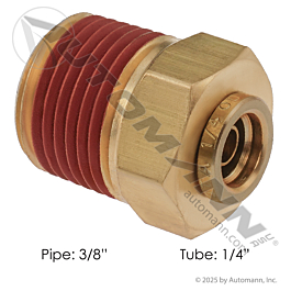 177.13B684C - Brass PLC Male Connector 1/4 X 3/8in