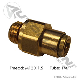 177.13B684M12 - Brass PLC Male Connector 1/4in X M12