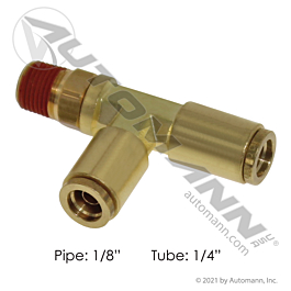 177.13B714A - Brass PLC SWL Male Run Tee 1/4 X 1/8in