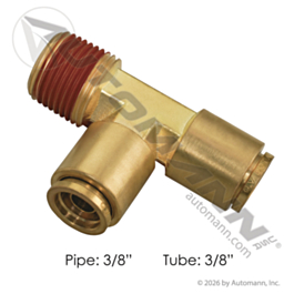 177.13B716C - Brass PLC SWL Male Run Tee 3/8 X 3/8in