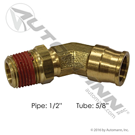 177.13B7410D - Brass PLC 45 Deg Male Elbow 5/8 X 1/2in