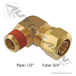 177.146912D - Male Elbow DOT 3/4IN x 1/2NPT