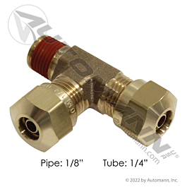 177.14714A - Male Run Tee DOT 1/4IN x 1/8NPT