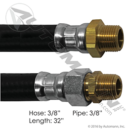 177.7232 - Air Hose Assy 3/8in 3/8in Pipe 32in L