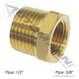 177.9110DC - Brass Reducer Bushing 1/2NPT x 3/8 NPT