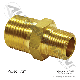 177.9122DC - Hex Nipple 1/2NPT x 3/8NPT