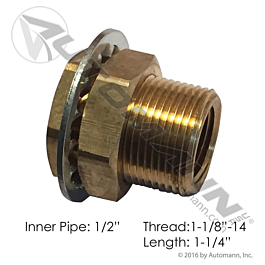 177.9195BHD40 - Bulkhead Coupling 1-1/4in