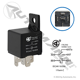 178.2542 - Relay Mini - 5 Pin 24V 20/10 SPDT