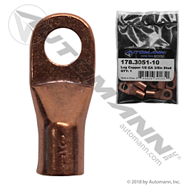 178.3051-10 - Lug Copper 1/0 GA 3/8in Stud - 10pk