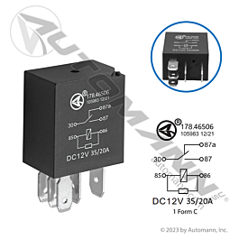 178.46506 - Relay ISO Micro - 5 Pin 12V 35/20A SPDT