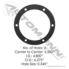 180.10619.1 - Hub Cap Gasket - 6 Hole Type
