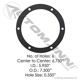180.10630.1 - Hub Cap Gasket - 6 Hole Type