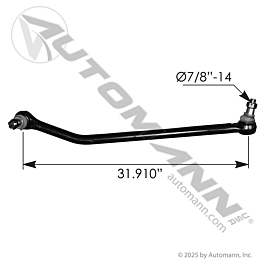 463.DS1180 - Drag Link 31.910in C to C Peterbilt