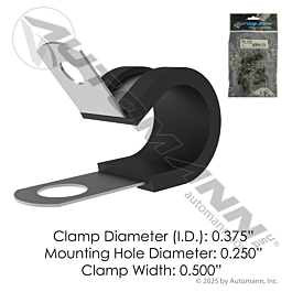561.3106 - Tube Clamp Rubber Lined 3/8in - 10 Pack