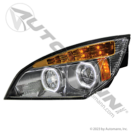 564.46001DCY - LH LED Headlamp Chrome Cascadia P4