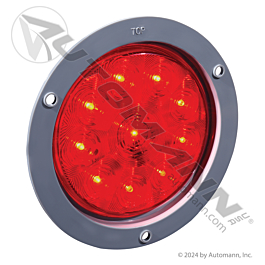 571.LD404R10 - LED S/T/T Light 4in Red Flange Mount