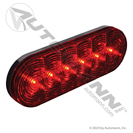 571.LD60CR6 - LED 6in Oval Clear Red 6-Diode STT
