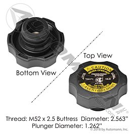 572.2002 - Coolant Surge Tank Cap 15LB PSI