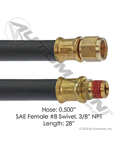 Air Hose Assy 1/2in 1/2 SAEx3/8 NPT 28in