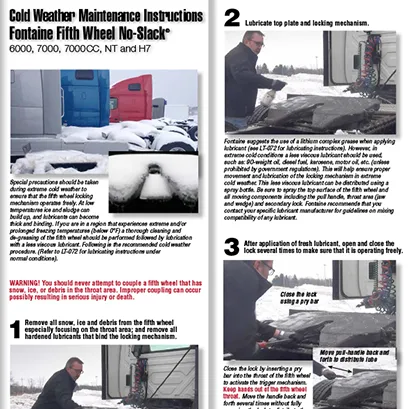 Fontaine | Cold Weather Maintenance Bulletin (600, 7000, 7000CC, NT and H7)