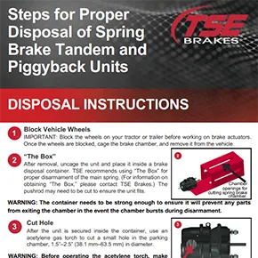 TSE Brakes | Brake Chamber Disposal Instructions