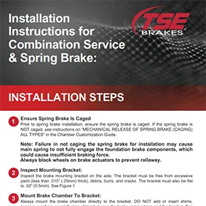 TSE Brakes | Brake Chamber Installation Service Guide