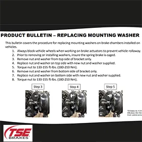 TSE Brakes | Replacing Mounting Washer Product Bulletin